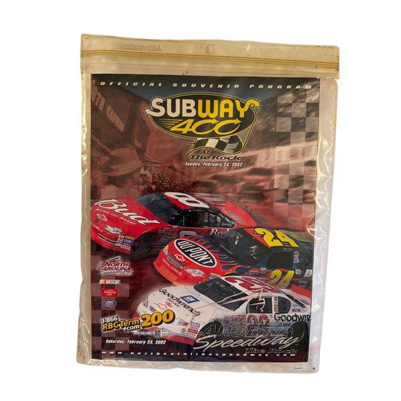 NASCAR Subway 400 at the Rock Souvenir Program February 2002 North Carolina Gift - Picture 7 of 8